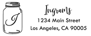 Mason Jar Letter I Monogram Stamp Sample
